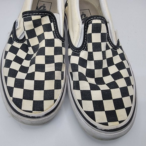 Vans Black and White Checkered Slip-On Sneakers - Picture 12 of 12